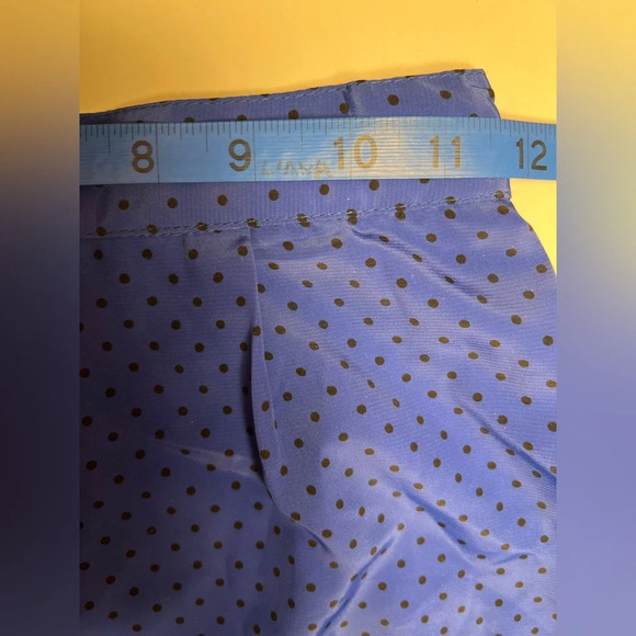 Vintage Jonathan Martin Royal Blue Polkadot Pencil Skirt Size 4 - Picture 10 of 10